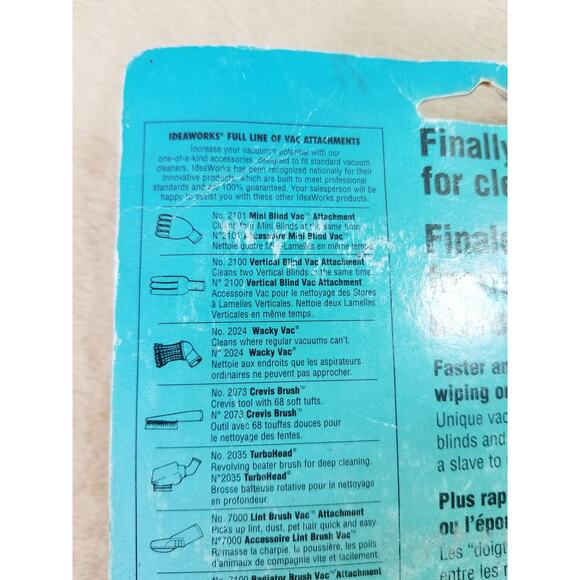 NEW Mini Blind Vac Attachment Vacuum Dust Universal Dust Adapter Ideaworks Vtg - Picture 11 of 12
